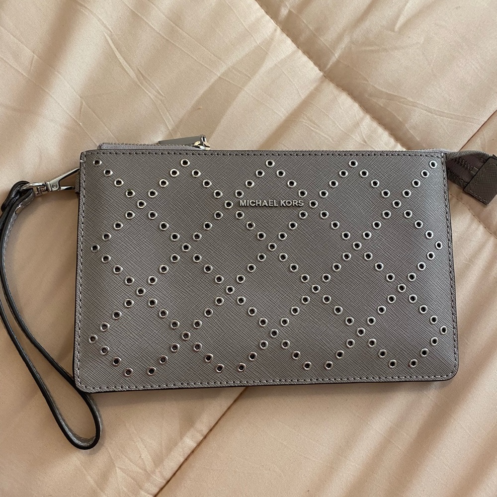 Michael Kors studded wristlet